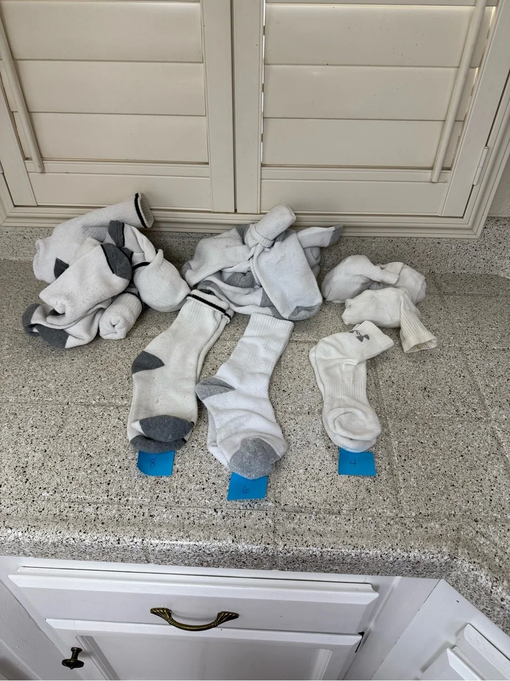 Bundle Men Assortment of Athletic White Socks Total 18